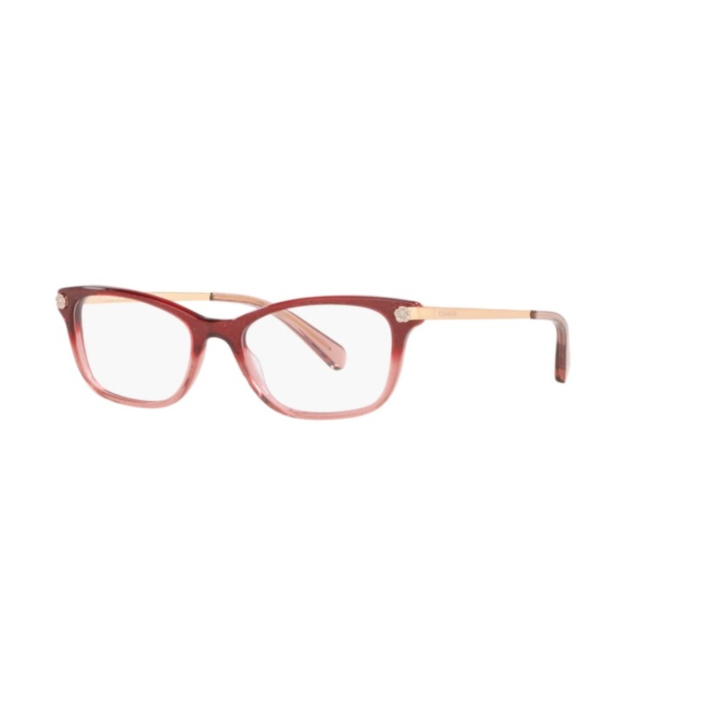 Coach Two Tone Burgundy Pink Glitter Gradient Glasses Frames